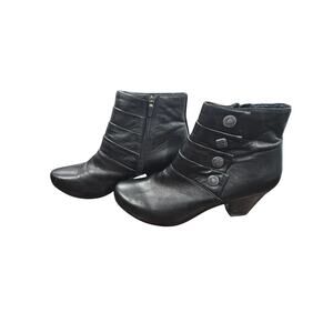 Dansko Baker Ankle Boots Booties Shoes Womens Size 8 US 39 EU Black Leather